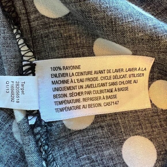 Xhilaration Black & White Polka Dot Belted Mini Skirt - Picture 5 of 7